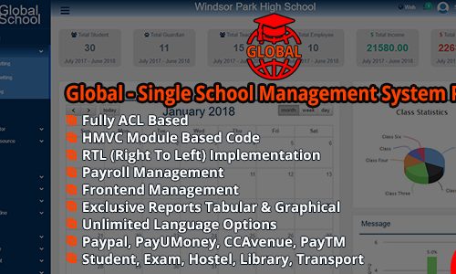Download Global – Single School Management System Pro v3.5.0