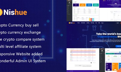 Download Nishue v1.9 – CryptoCurrency Buy Sell Exchange and Lending with MLM System | Live Crypto Compare
