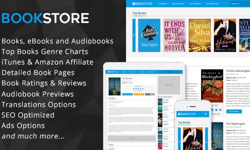 Download BookStore v1.3 – Books, eBooks and Audiobooks Affiliate Script