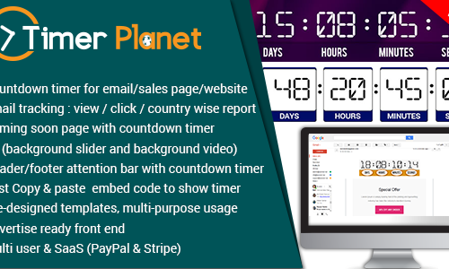 Download TimerPlanet v2.0 – email,website & attention bar countdown timer