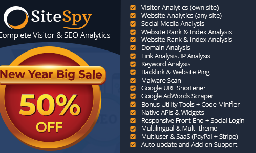 Download SiteSpy v5.0.1 – The Most Complete Visitor Analytics & SEO Tools