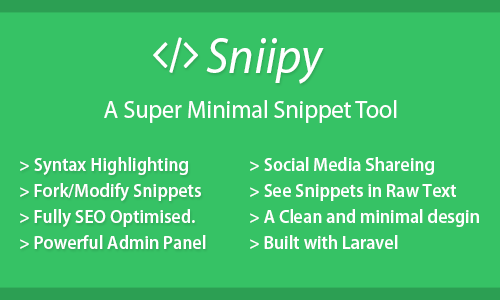 Download Sniipy – A Super Minimal Snippet Tool