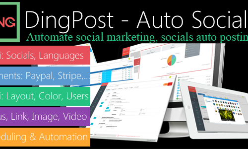 Download DingPost v1.3.4 – Social Auto Poster, Auto Scheduler & Marketing Solutions