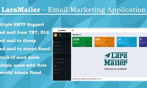 Download LaraMailer – Email Marketing Application with Multiple SMTP Support