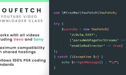Download YouFetch – YouTube Video Downloader Class