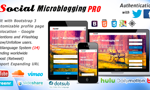 Download Social Microblogging PRO v1.7.1