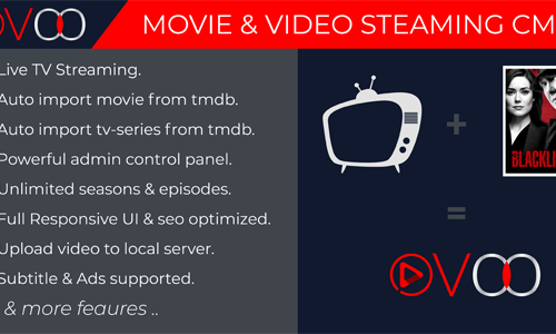Download OVOO v2.5.5 – Movie & Video Streaming CMS with Unlimited TV-Series –