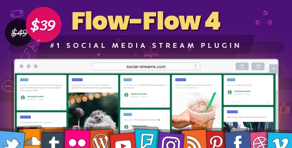 Flow-Flow v4.5.2 – WordPress Social Stream Plugin