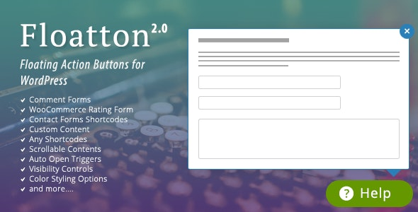Floatton v2.0 – WordPress Floating Action Button with Pop-up Contents for Forms or any Custom Contents