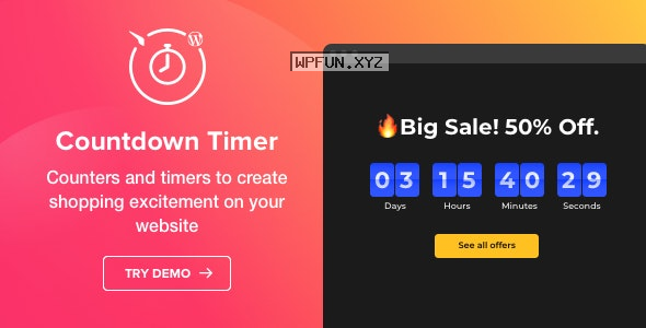Countdown Timer v1.3.0 – WordPress Countdown Timer plugin
