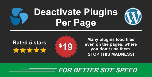 Deactivate Plugins Per Page v1.10.0 – Improve WordPress Performance