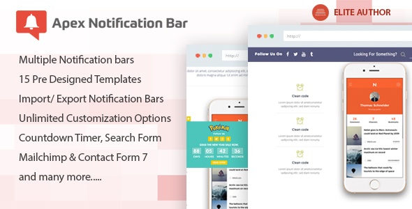Apex Notification Bar v2.1.3 – Responsive Notification Bar