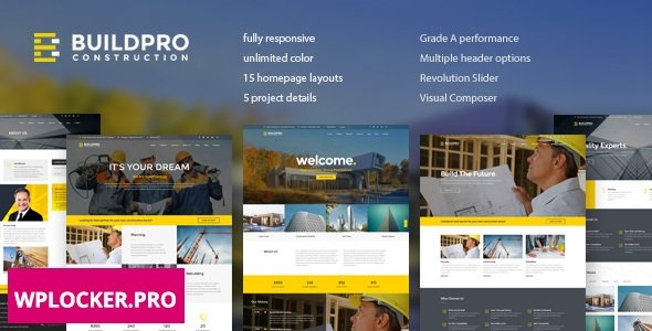 BuildPro v1.0.9.7 – Business, Building & Construction WordPress Theme