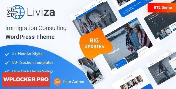 Liviza v2.0 – Immigration Consulting WordPress Theme