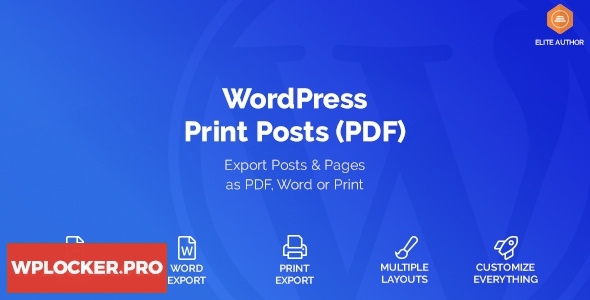 WordPress Print Posts & Pages (PDF) v1.4.0