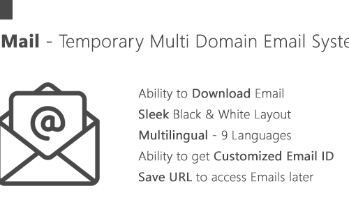 Download TMail – Multi Domain Temporary Email System