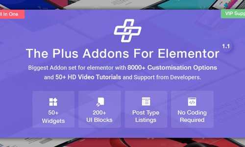 Download The Plus v3.1.0 – Addon for Elementor