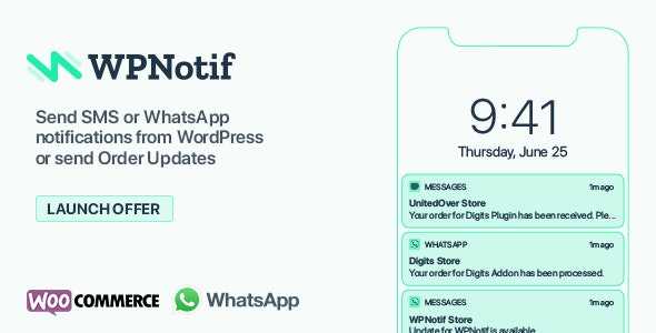 WPNotif v1.8.0.10 – WordPress SMS & WhatsApp Notifications