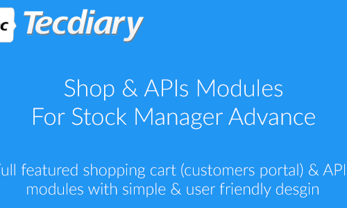 Download Shop (Shopping Cart) & APIs Modules for Stock Manager Advance v3.2.16