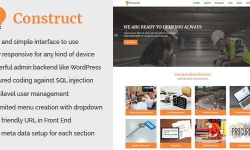 Download Construct – Building and Construction Website CMS