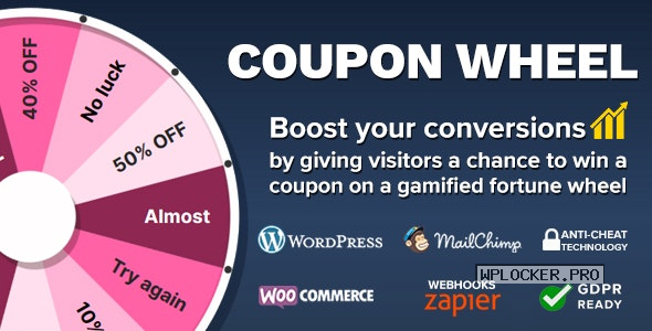 Coupon Wheel For WooCommerce and WordPress v3.2.1