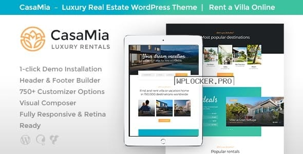 CasaMia v1.1.3 – Property Rental WordPress Theme