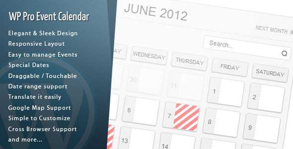 WordPress Pro Event Calendar v3.0.6