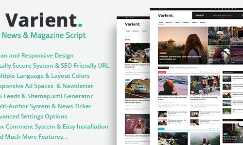 Download Varient v1.3.2 – News & Magazine Script