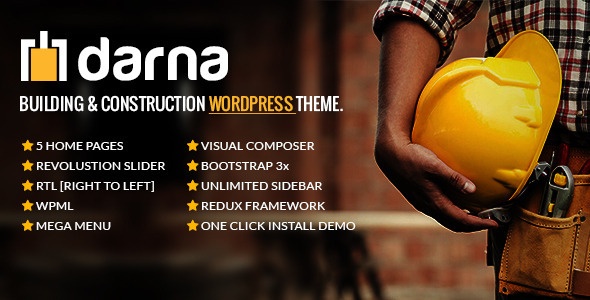 Darna v1.2.2 – Building & Construction WordPress Theme