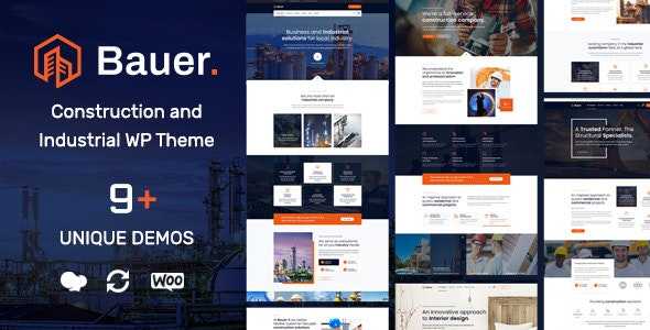 Bauer v1.4 – Construction and Industrial WordPress Theme