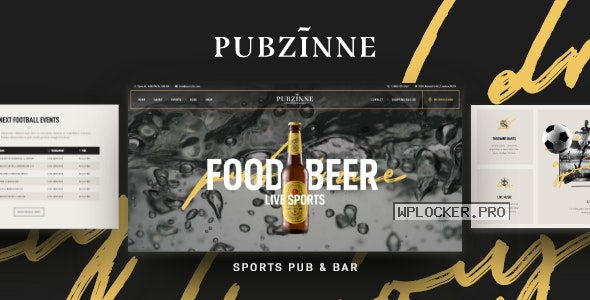 Pubzinne v1.0.0 – Sports Bar WordPress Theme