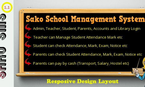 Download Responsive Sako School Management System