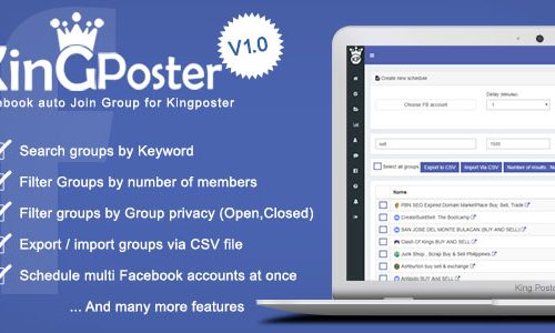 Download Facebook Auto join groups v1.0.1 – Module for Kingposter