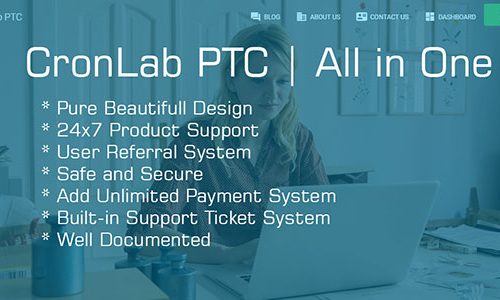 Download CronLab PTC v2.2 – All in One Script for PTC, HyIp, Crypto Trade & Money Investment