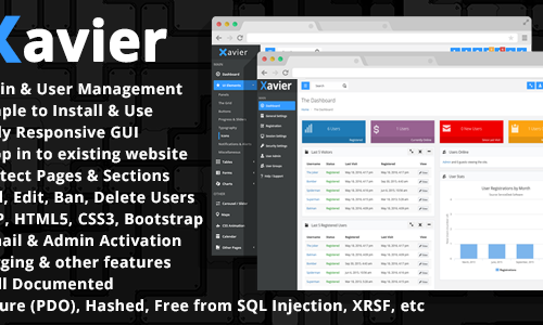 Download Xavier v3.1.5 – PHP Login Script & User Management Admin Panel