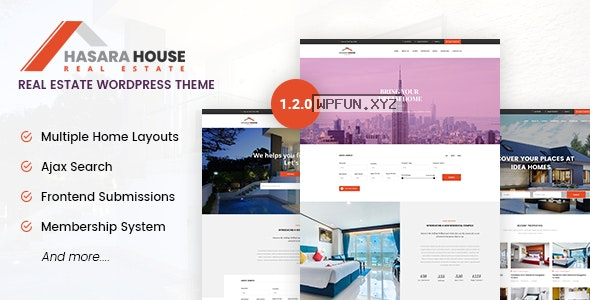 Hasara House v1.2.0 – Real Estate Responsive WordPress Theme