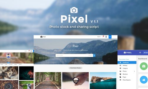 Download Pixel – Photo, Video stock & sharing script
