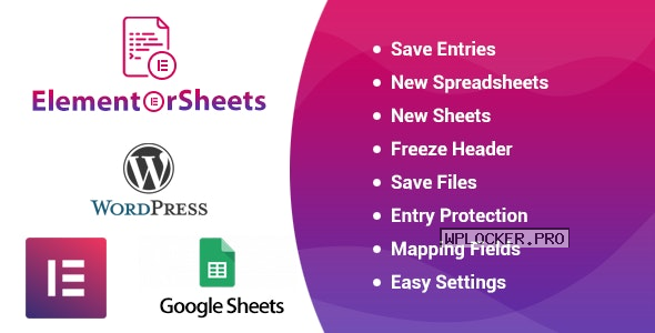 ElementorSheets v2.1 – Elementor Pro Form Google Spreadsheet Addon