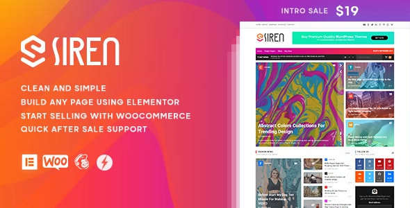 Siren v2.0.1 – News Magazine Elementor WordPress Theme