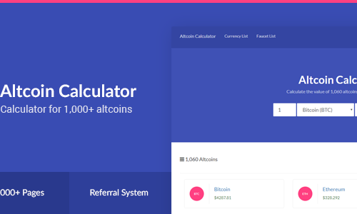 Download Altcoin Calculator – 1,000+ Crypto & 31 Fiat Currencies