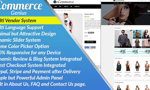 Download eCommerce Genius v1.1 – Complete Multi Vendor eCommerce Business Management System