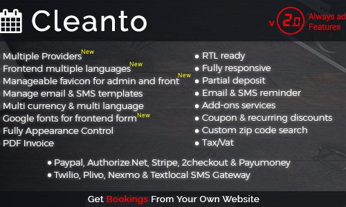 Download Cleanto v2.0 – Online Bookings for Cleaning Businesses