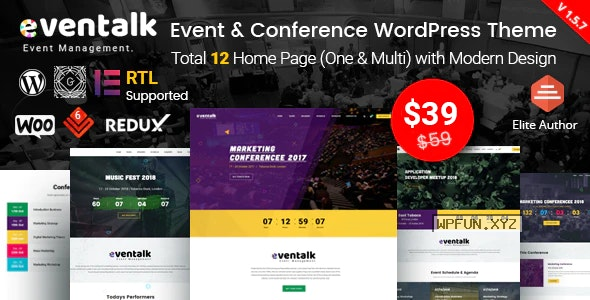 EvnTalk v1.6.2 – Event Conference WordPress Theme