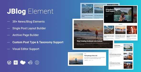 JBlog Elements v1.1.1 – Magazine & Blog Add Ons for Elementor & WPBakery Page Builder