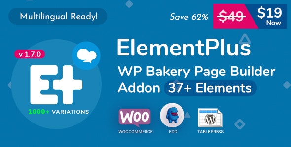 Element Plus v1.7.0 – WPBakery Page Builder Addon