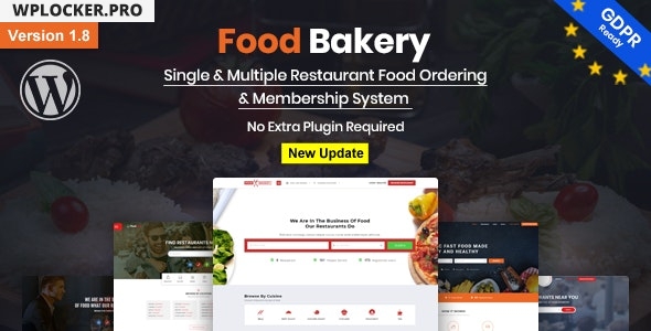 FoodBakery v1.8.0 – Food Delivery Restaurant Directory WordPress Theme
