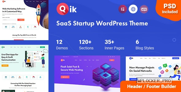 Qik v1.0.0 – SaaS Startup WordPress Theme