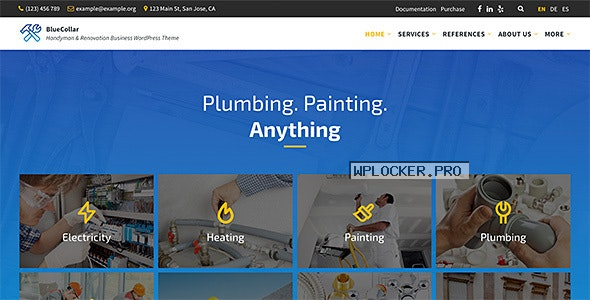 BlueCollar v2.5.1 – Handyman & Renovation Business WordPress Theme