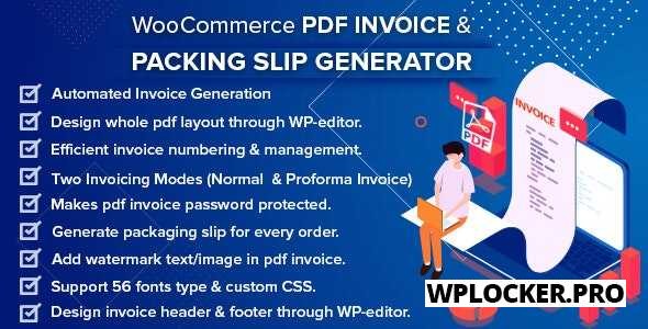 WooCommerce PDF Invoice & Packing Slip Generator v1.3.1