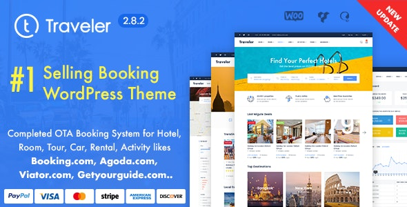 Traveler v2.8.2 – Travel Booking WordPress Theme